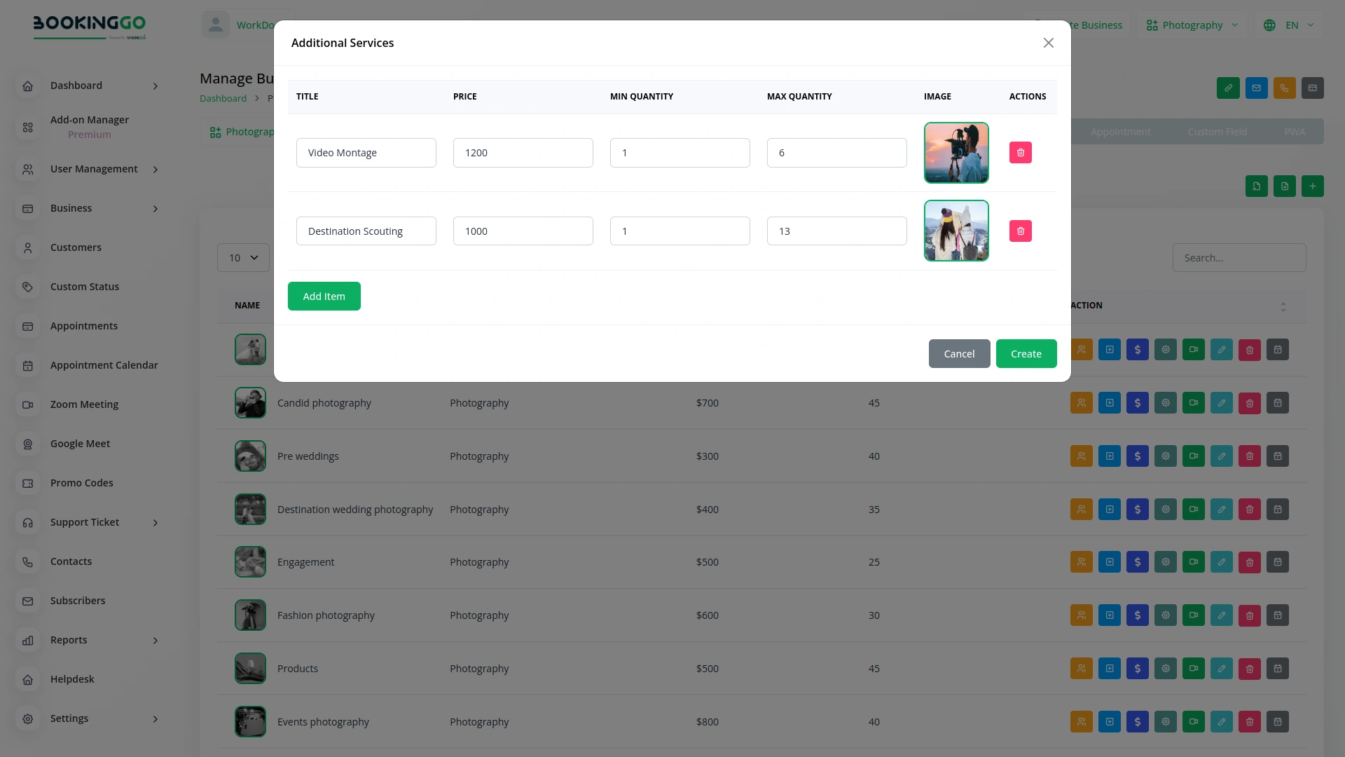 Additional Services – BookingGo SaaS Add-On