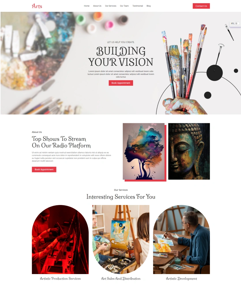 Arts – BookingGo SaaS Add-On