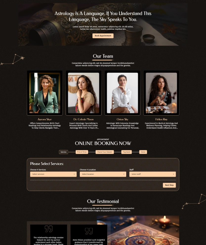 Astrology Services – BookingGo SaaS Add-On