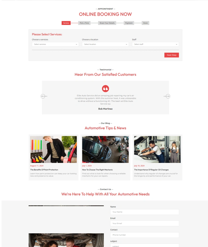 Automotive Services – BookingGo SaaS Add-On