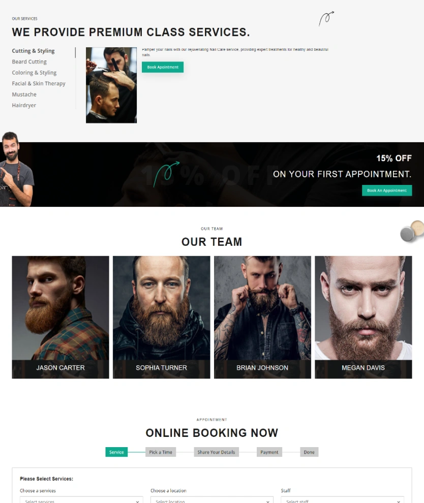 Barber – BookingGo SaaS Add-On