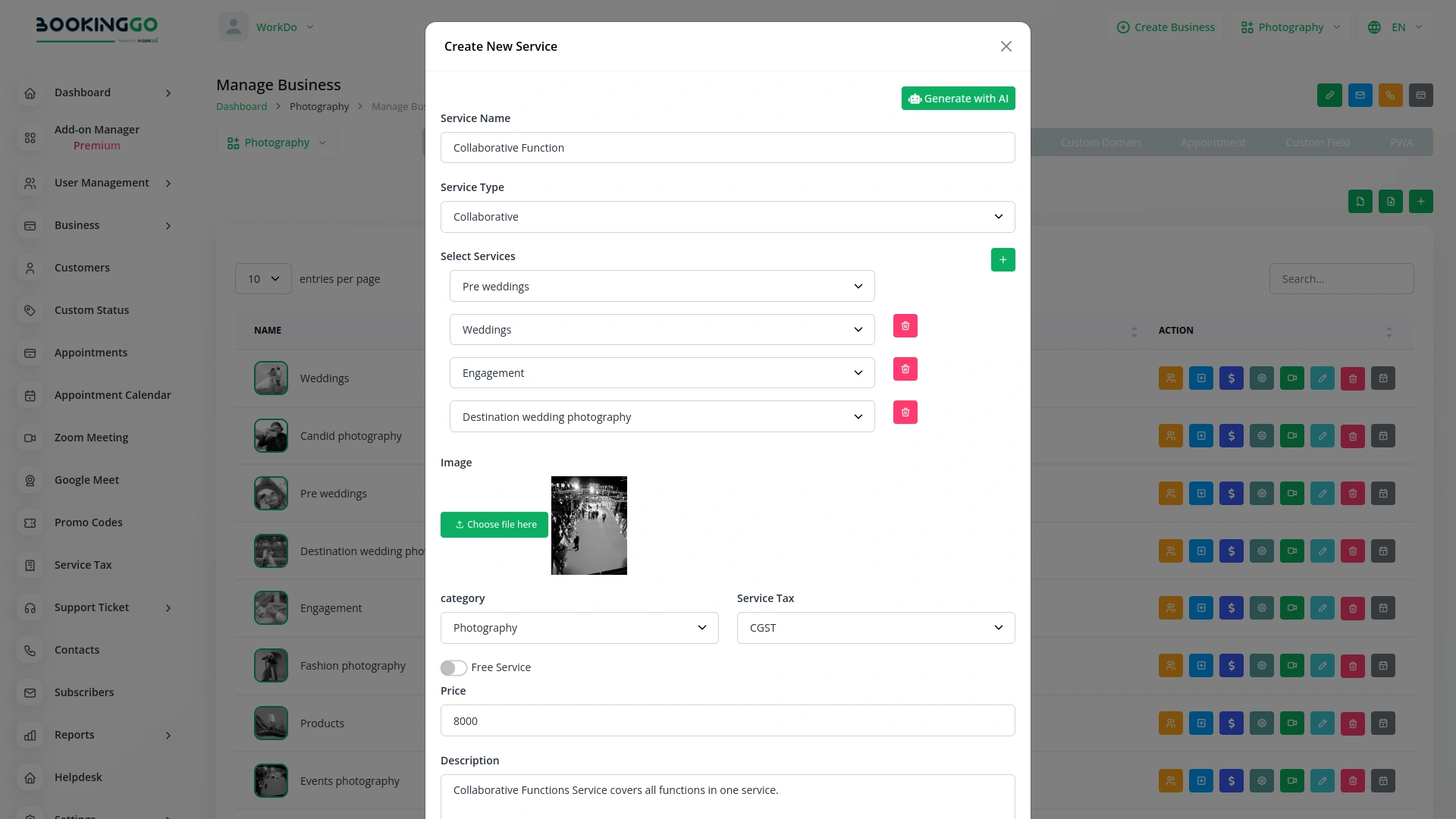 Collaborative Services – BookingGo SaaS Add-On