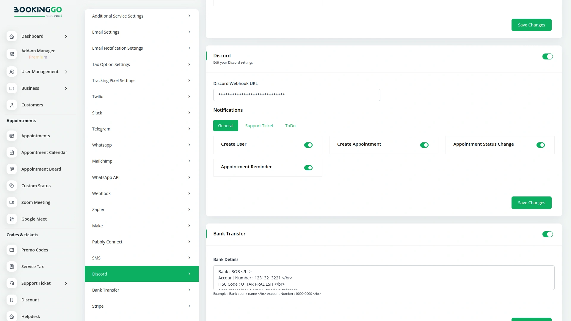 Discord – BookingGo SaaS Add-On