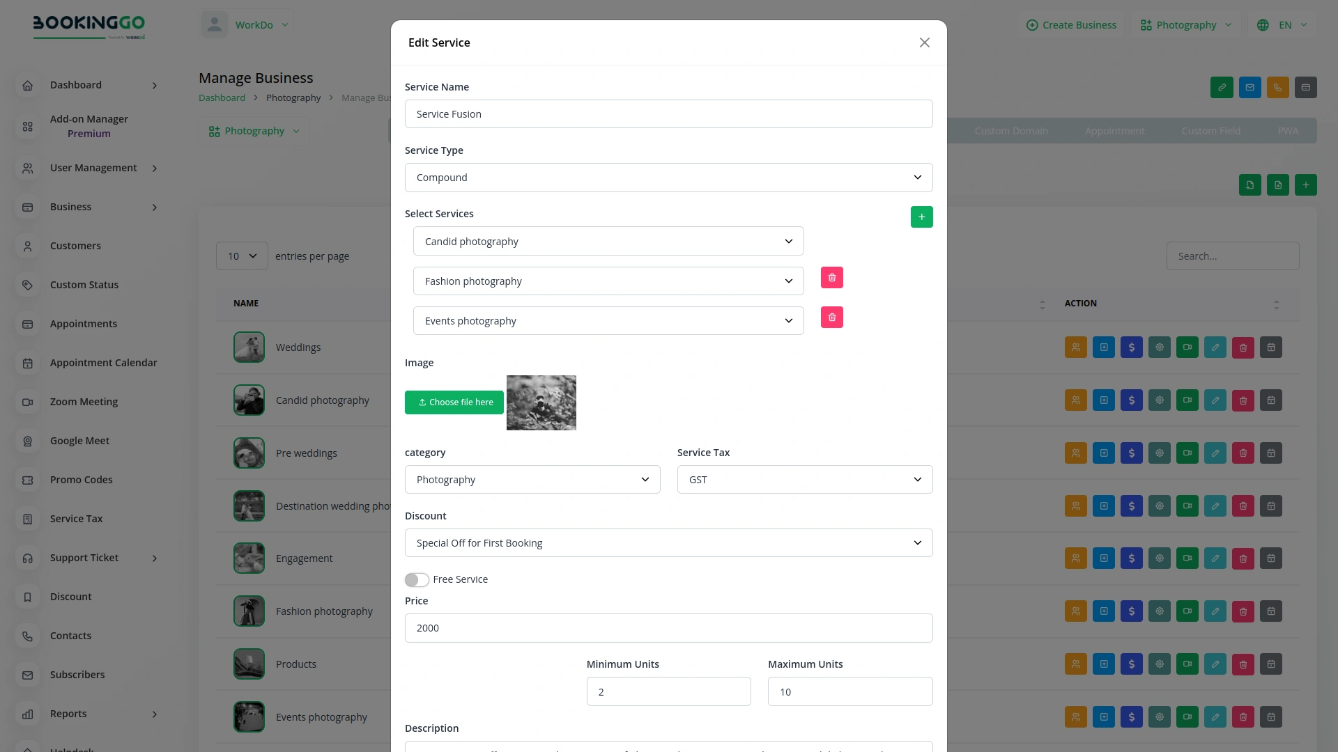 Discount – BookingGo SaaS Add-On