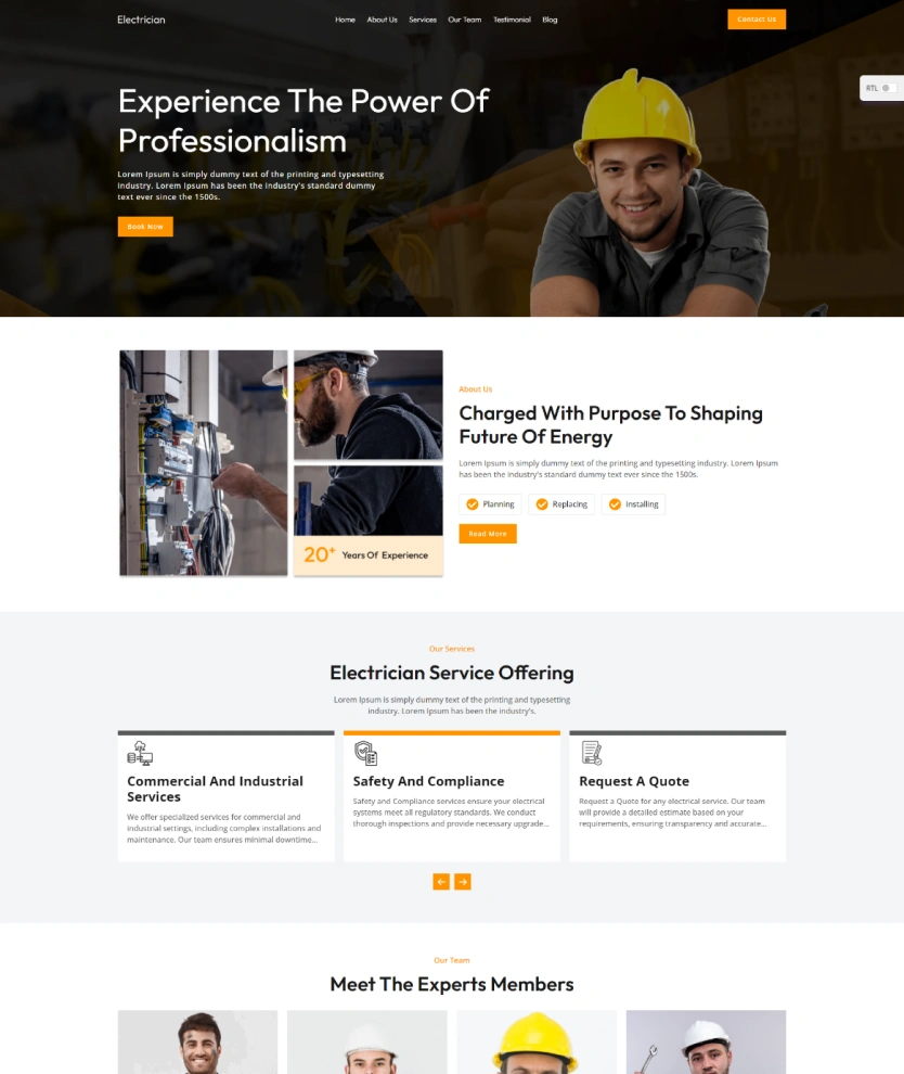 Electrician Services – BookingGo SaaS Add-On