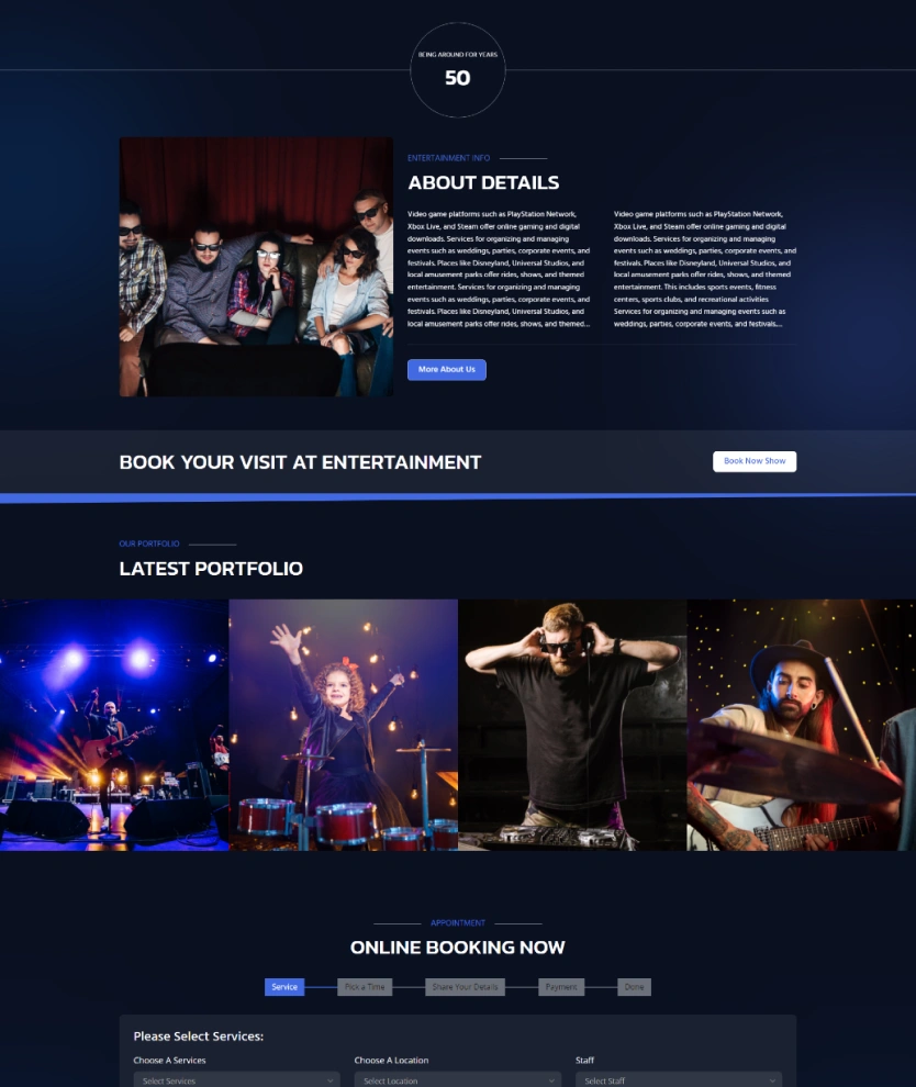 Entertainment Services – BookingGo SaaS Add-On