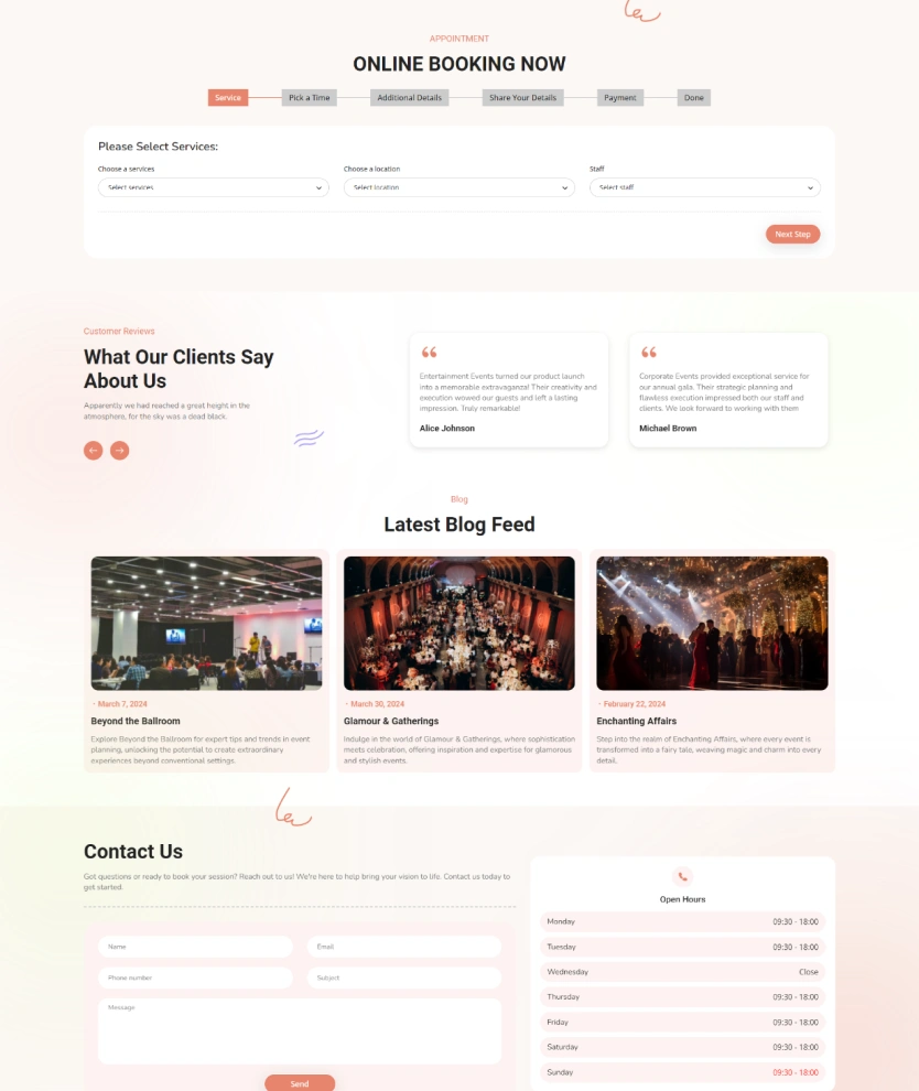 Event Planning – BookingGo SaaS Add-On