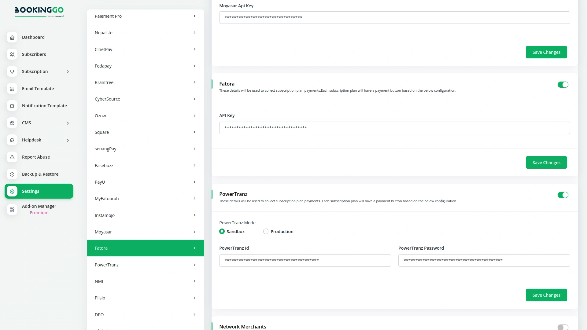 Fatora – BookingGo SaaS Add-On