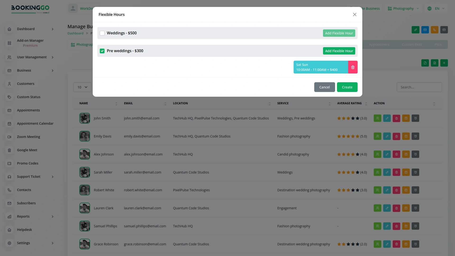 Flexible Hours – BookingGo SaaS Add-On