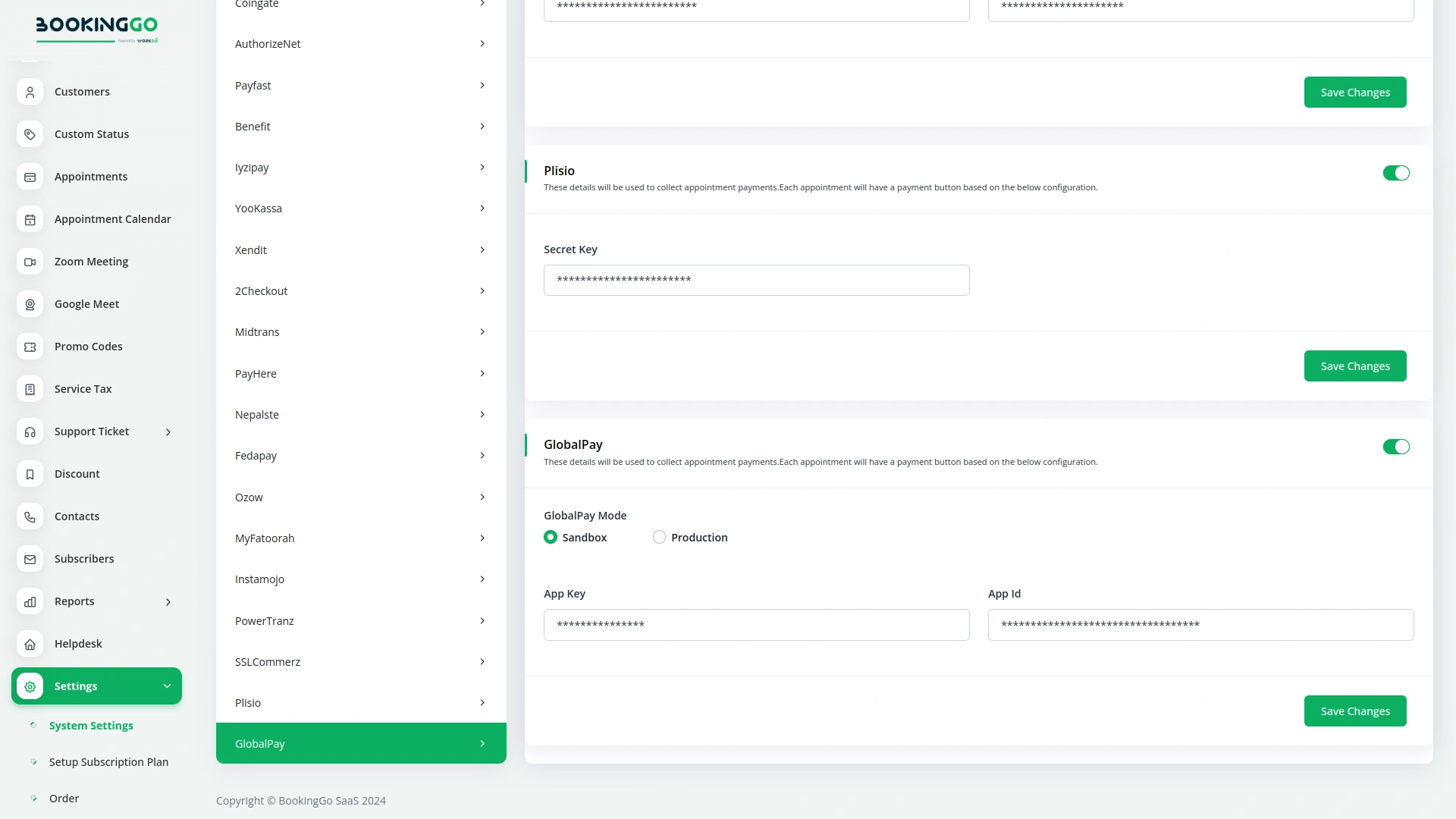 GlobalPay – BookingGo SaaS Add-On