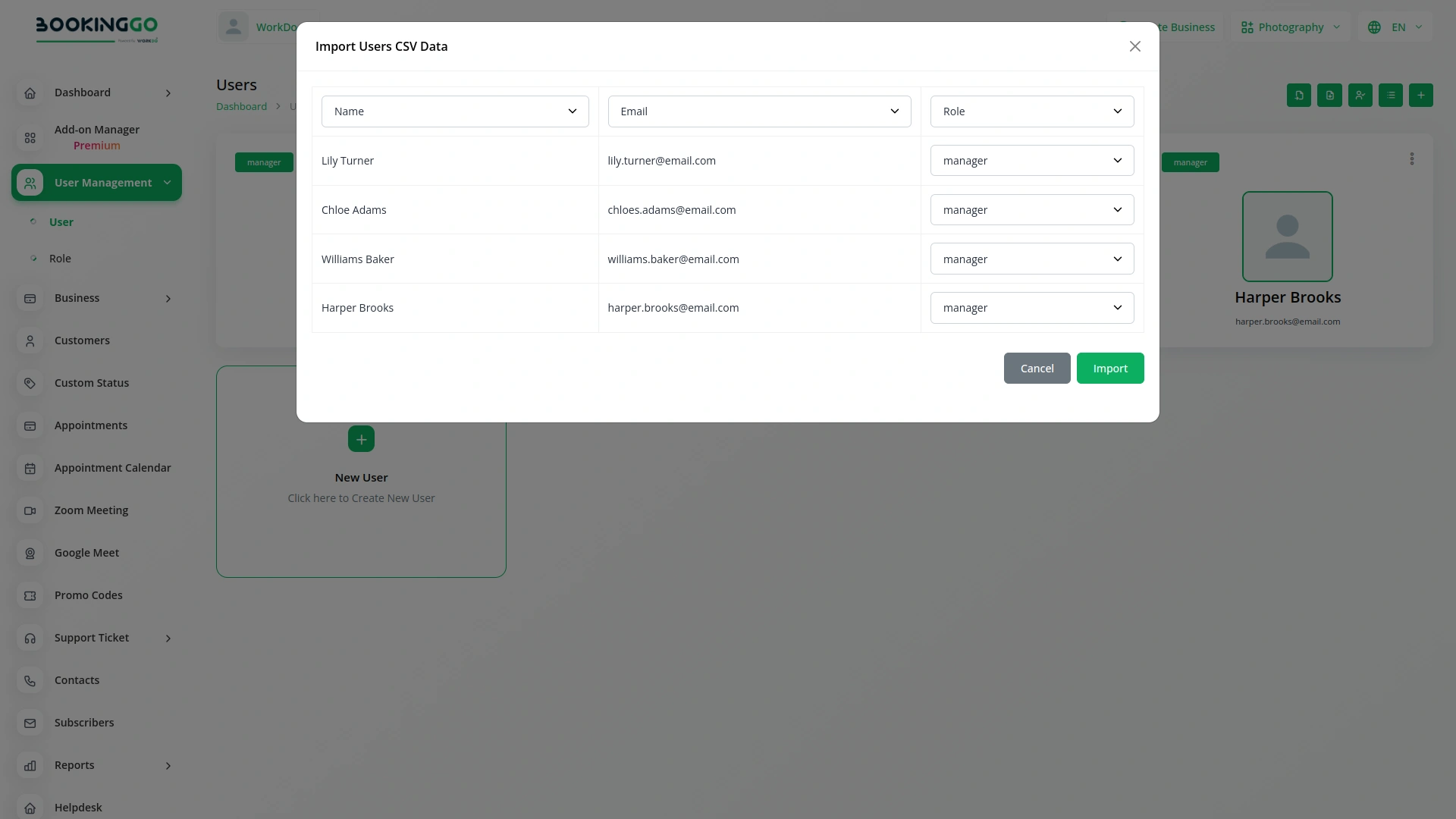 Import Export – BookingGo SaaS Add-On