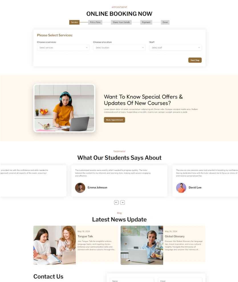 Language Tutoring – BookingGo SaaS Add-On