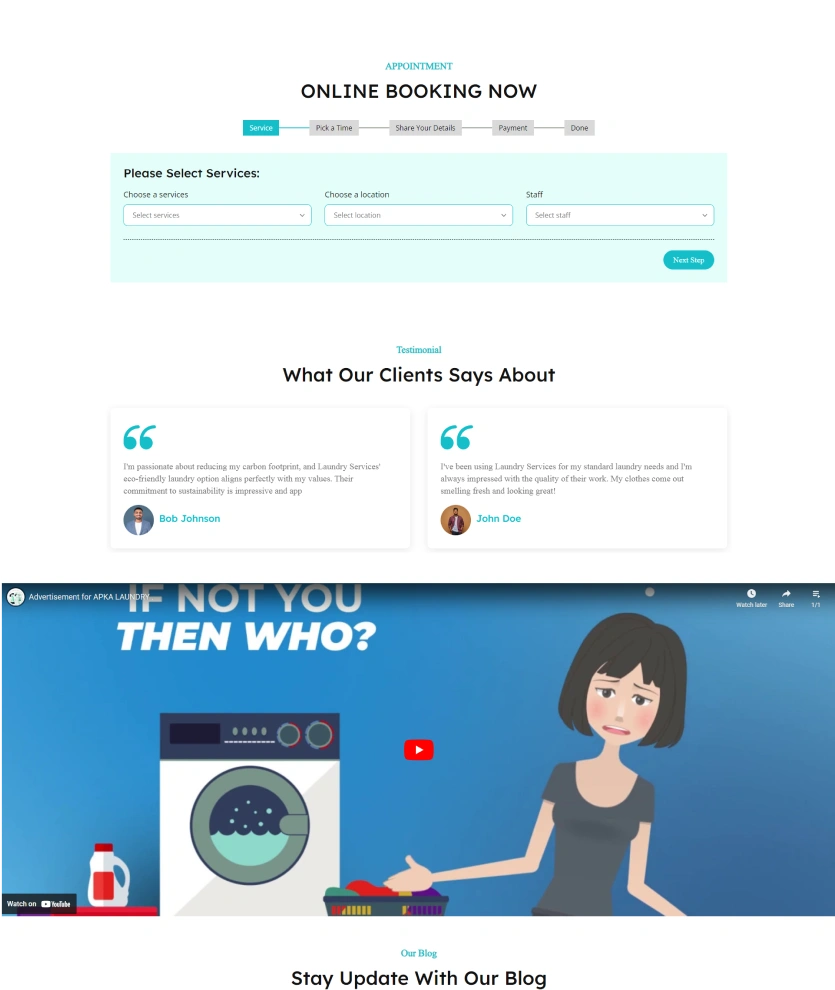Laundry Services – BookingGo SaaS Add-On