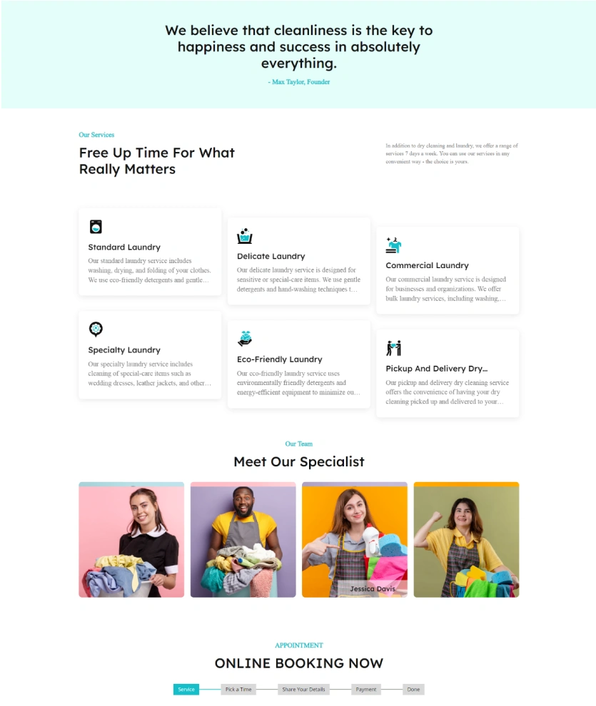 Laundry Services – BookingGo SaaS Add-On