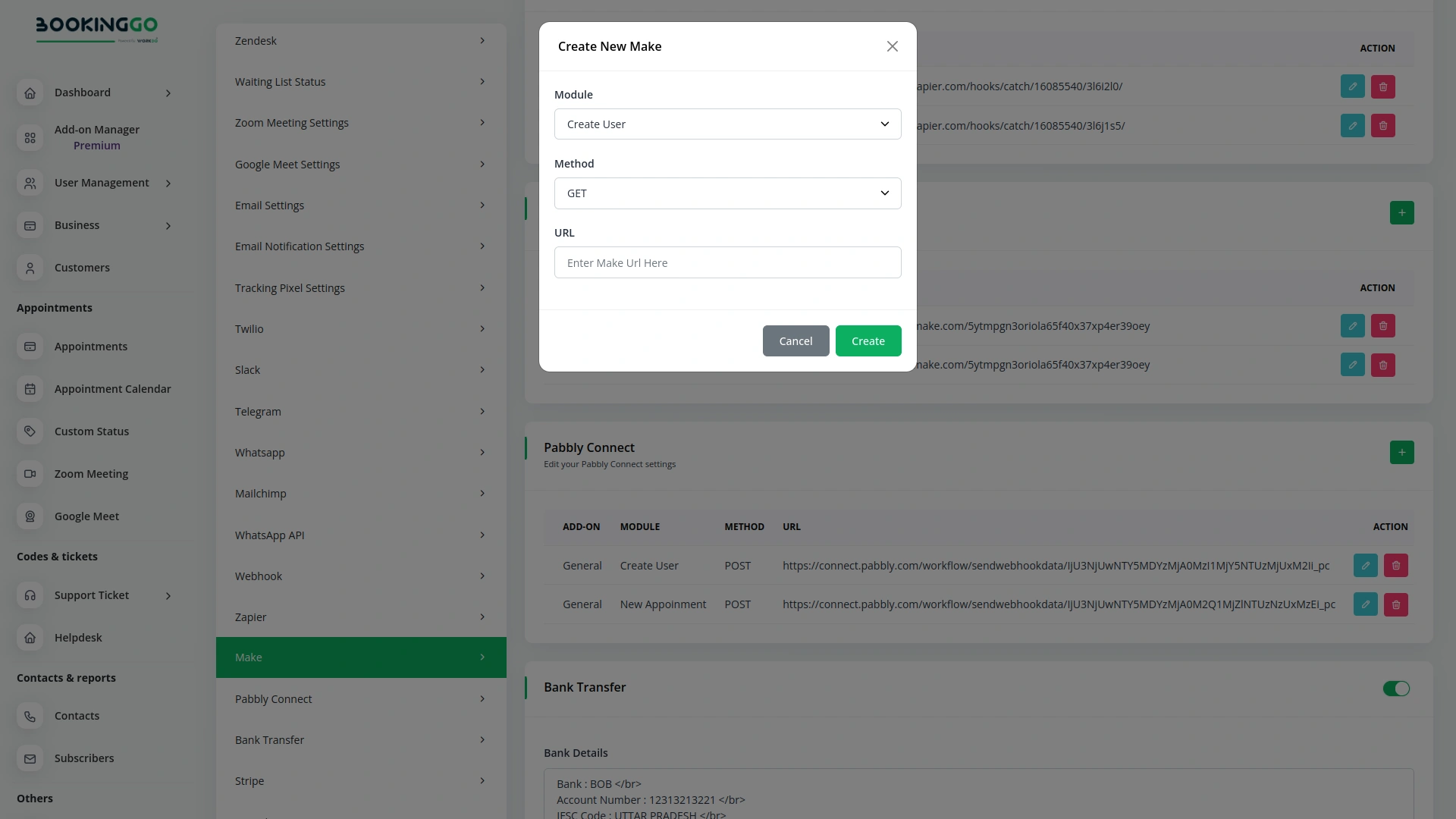 Make – BookingGo SaaS Add-On