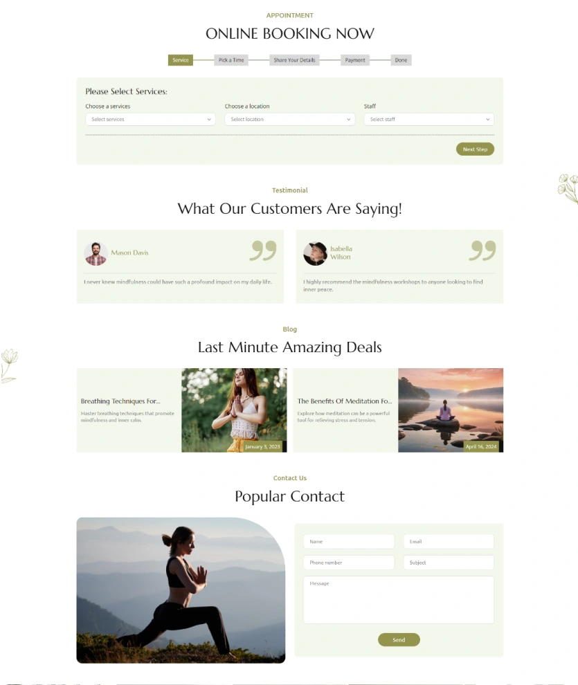 Meditation – BookingGo SaaS Add-On