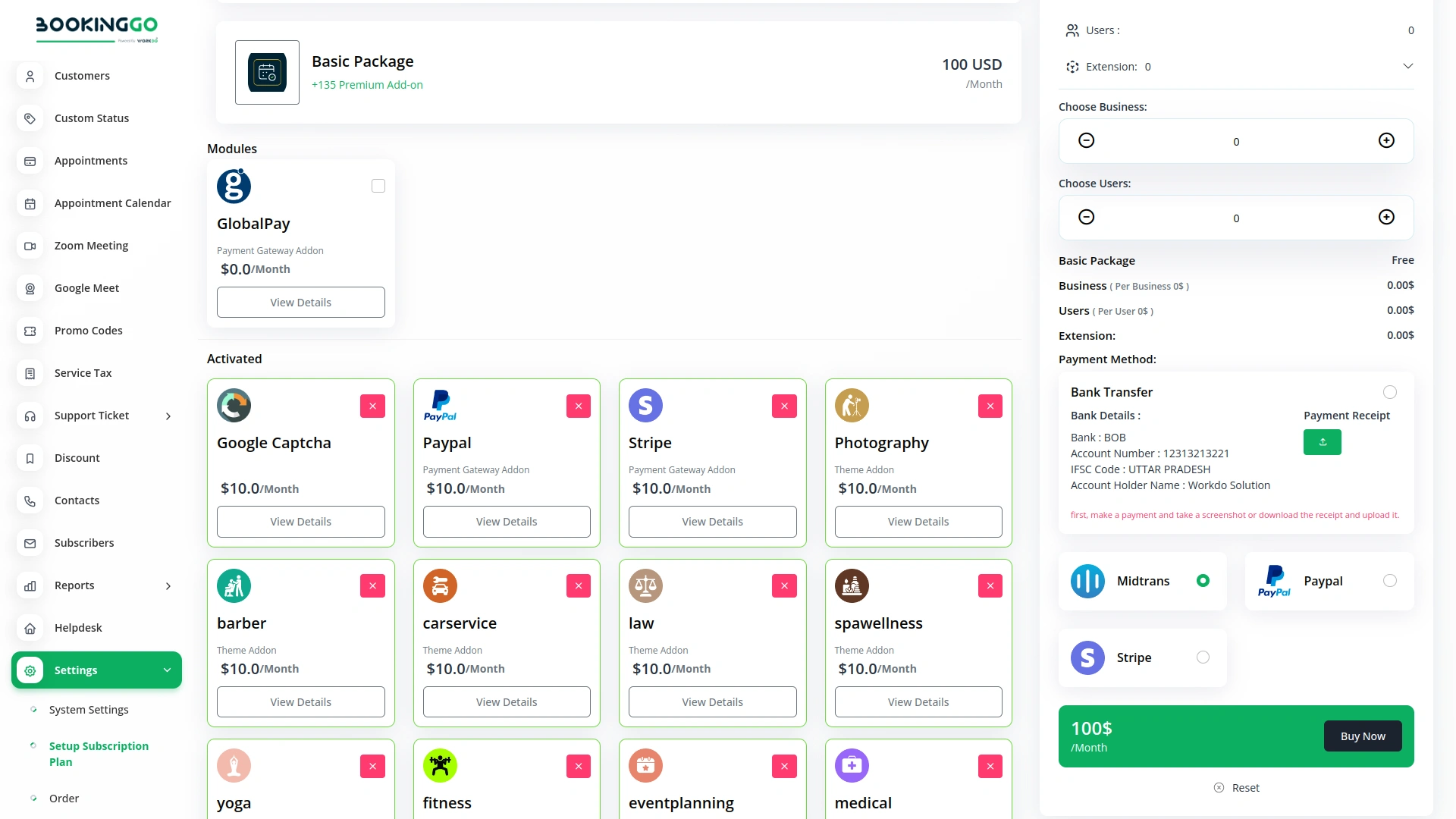 Midtrans – BookingGo SaaS Add-On
