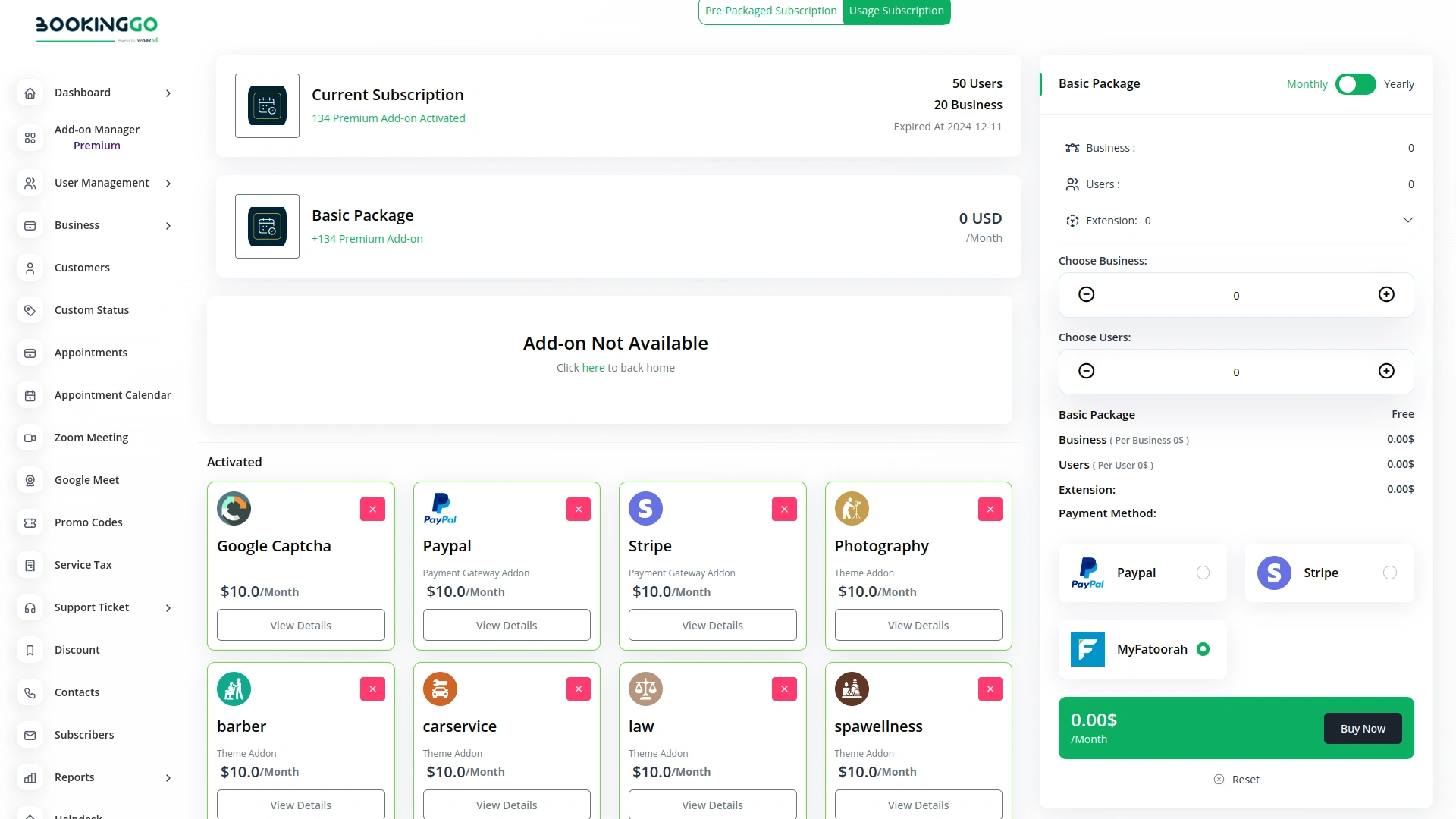MyFatoorah – BookingGo SaaS Add-On