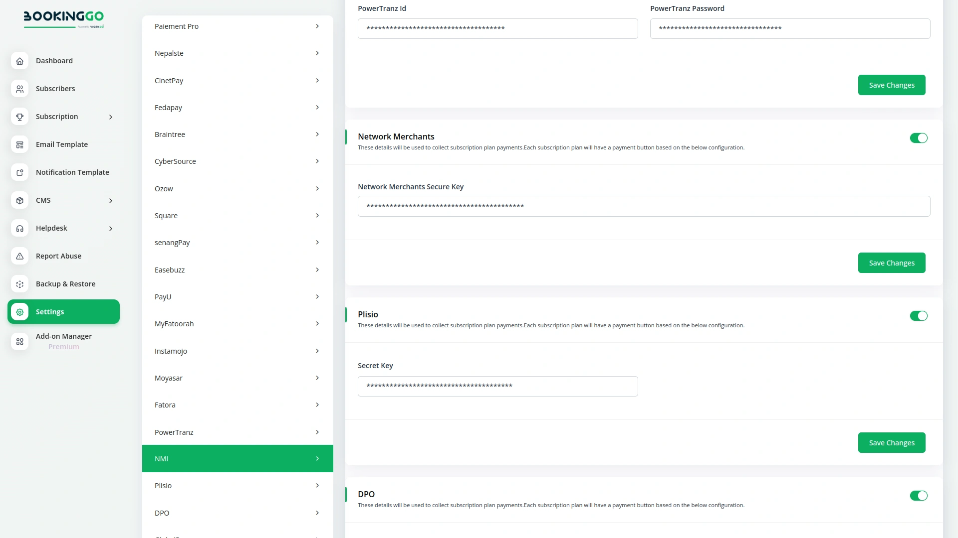 Network Merchant – BookingGo SaaS Add-On