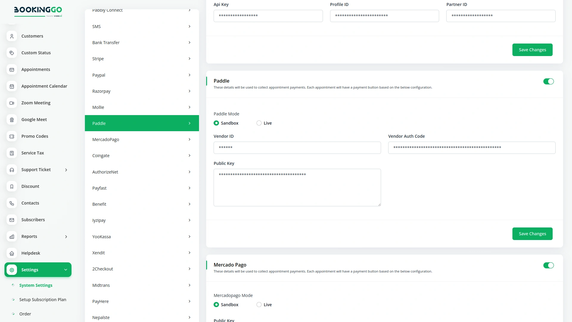 Paddle – BookingGo SaaS Add-On