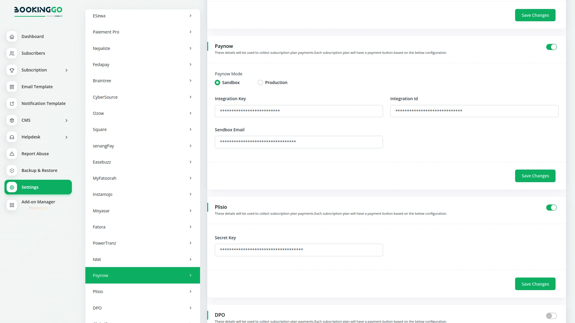 Paynow – BookingGo SaaS Add-On