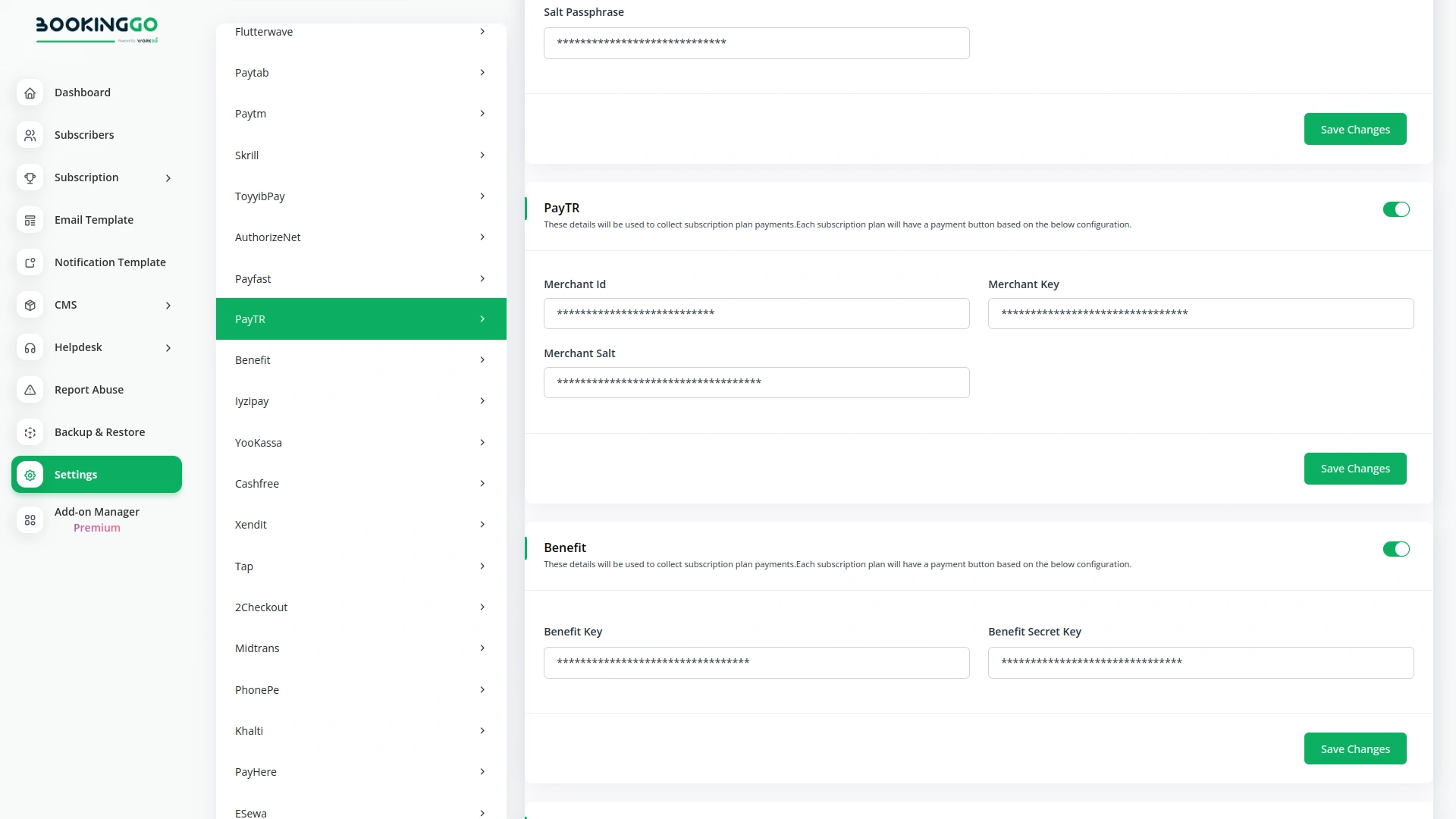 PayTR – BookingGo SaaS Add-On