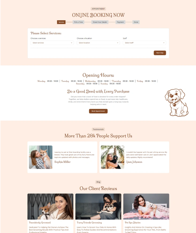 Pet Grooming – BookingGo SaaS Add-On