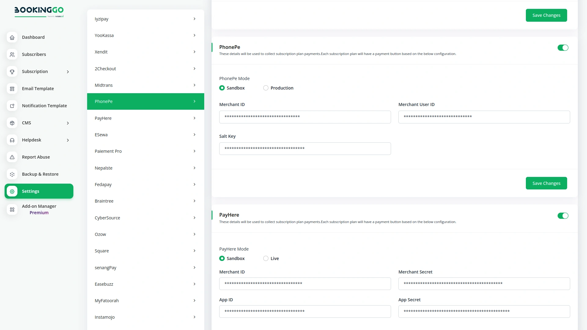 PhonePe – BookingGo SaaS Add-On