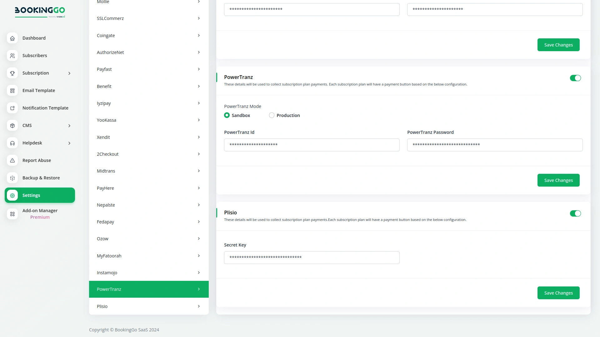 Powertranz – BookingGo SaaS Add-On