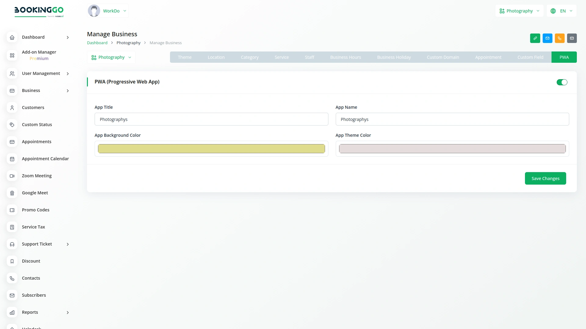 PWA – BookingGo SaaS Add-On