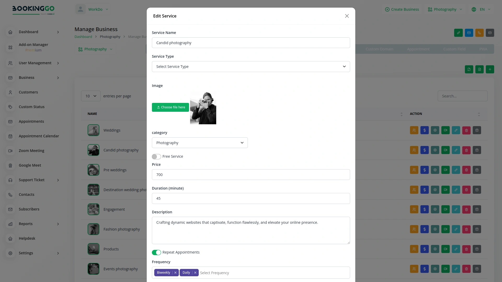 Repeat Appointments – BookingGo SaaS Add-On