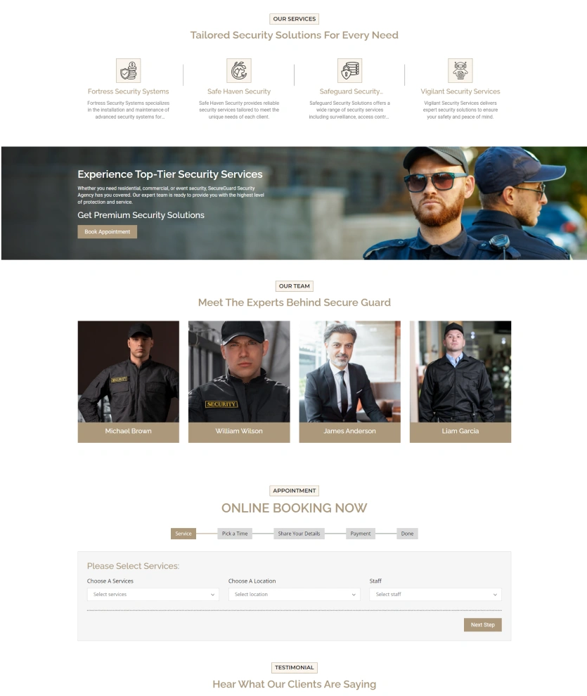 Security Services – BookingGo SaaS Add-On