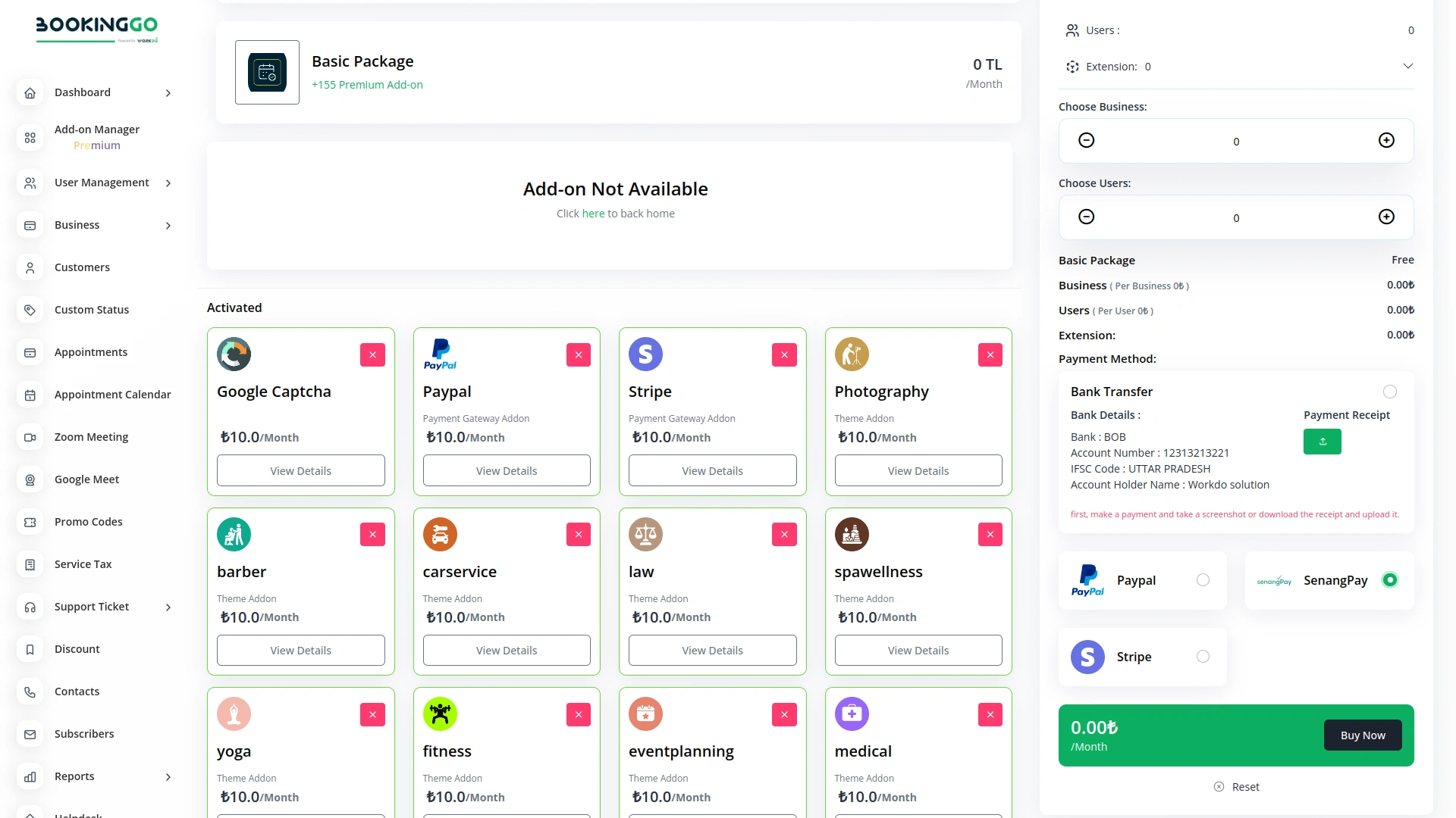 SenangPay – BookingGo SaaS Add-On