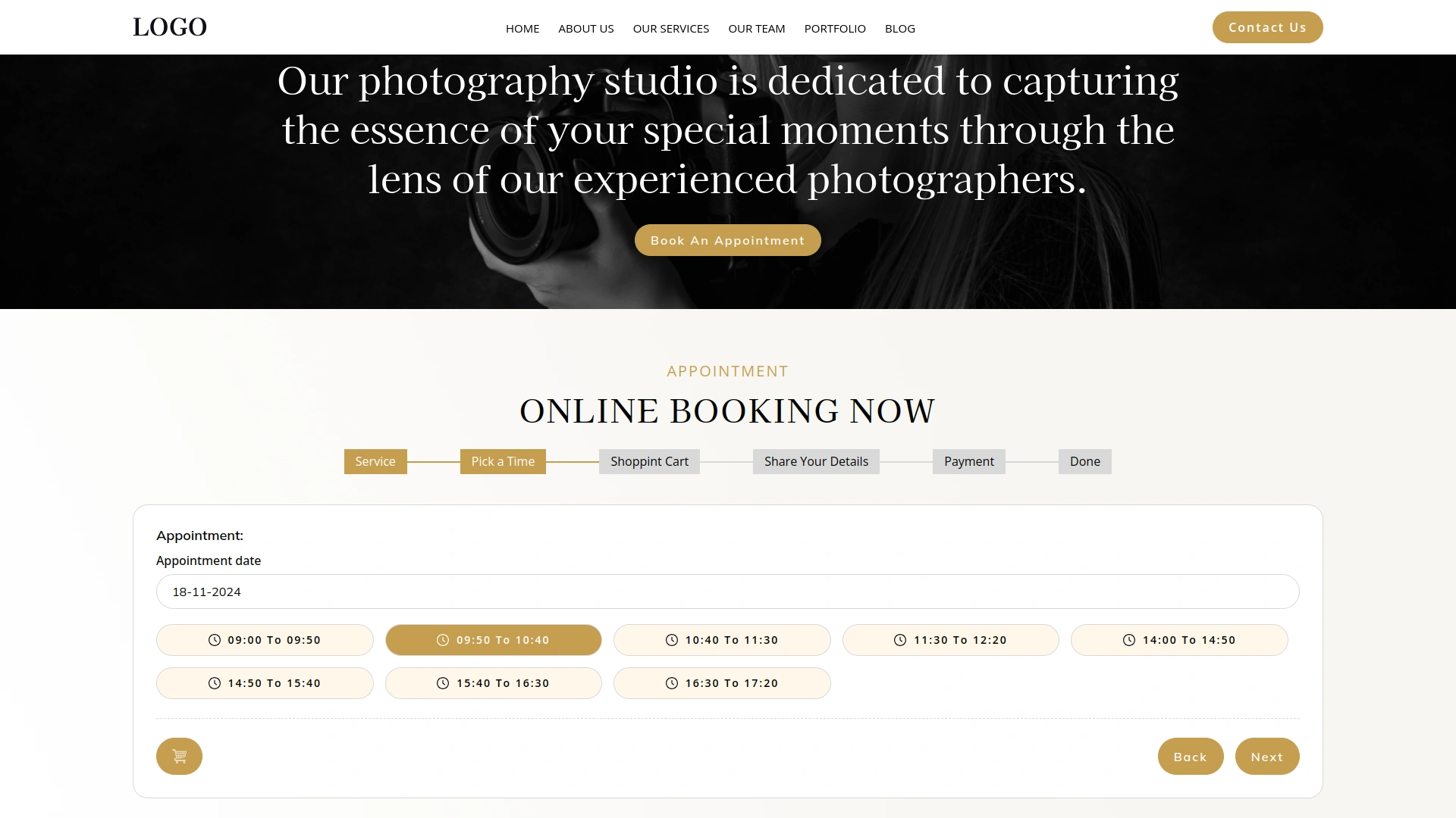 Shopping Cart – BookingGo SaaS Add-On