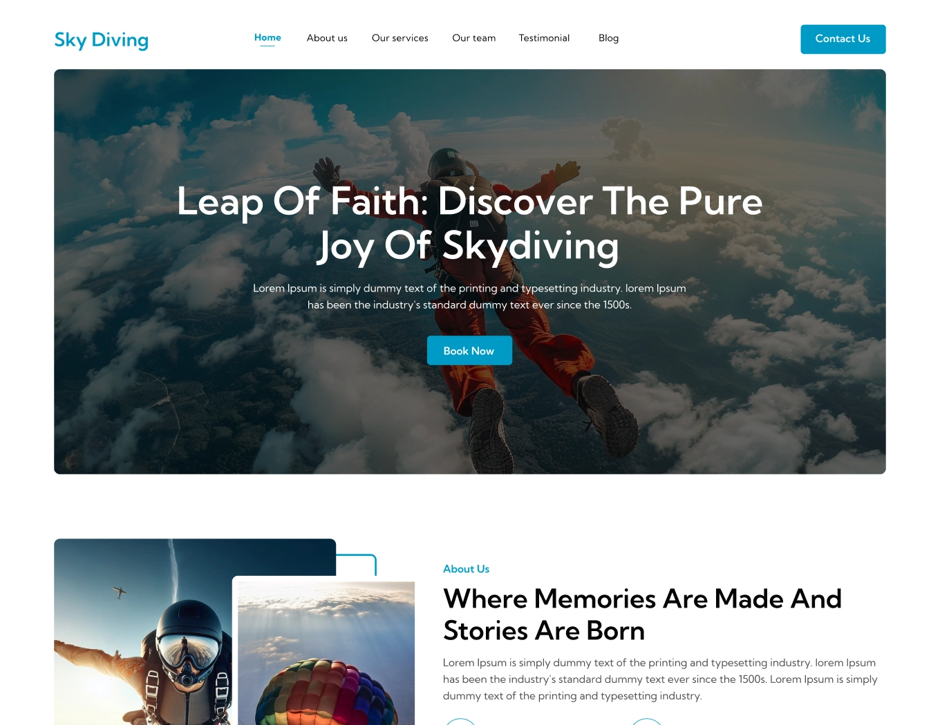 SkyDiving – BookingGo SaaS Add-On - WorkDo