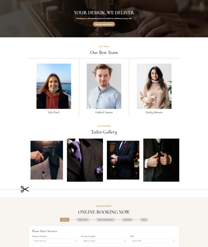 Tailoring Services – BookingGo SaaS Add-On