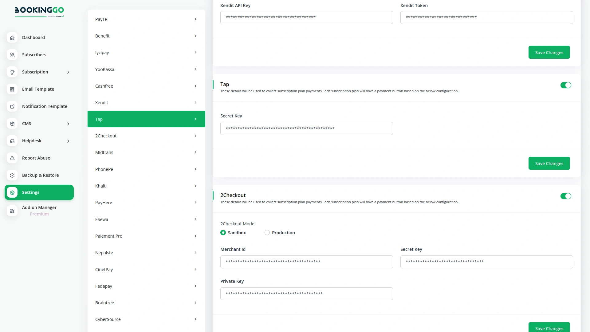 Tap – BookingGo SaaS Add-On
