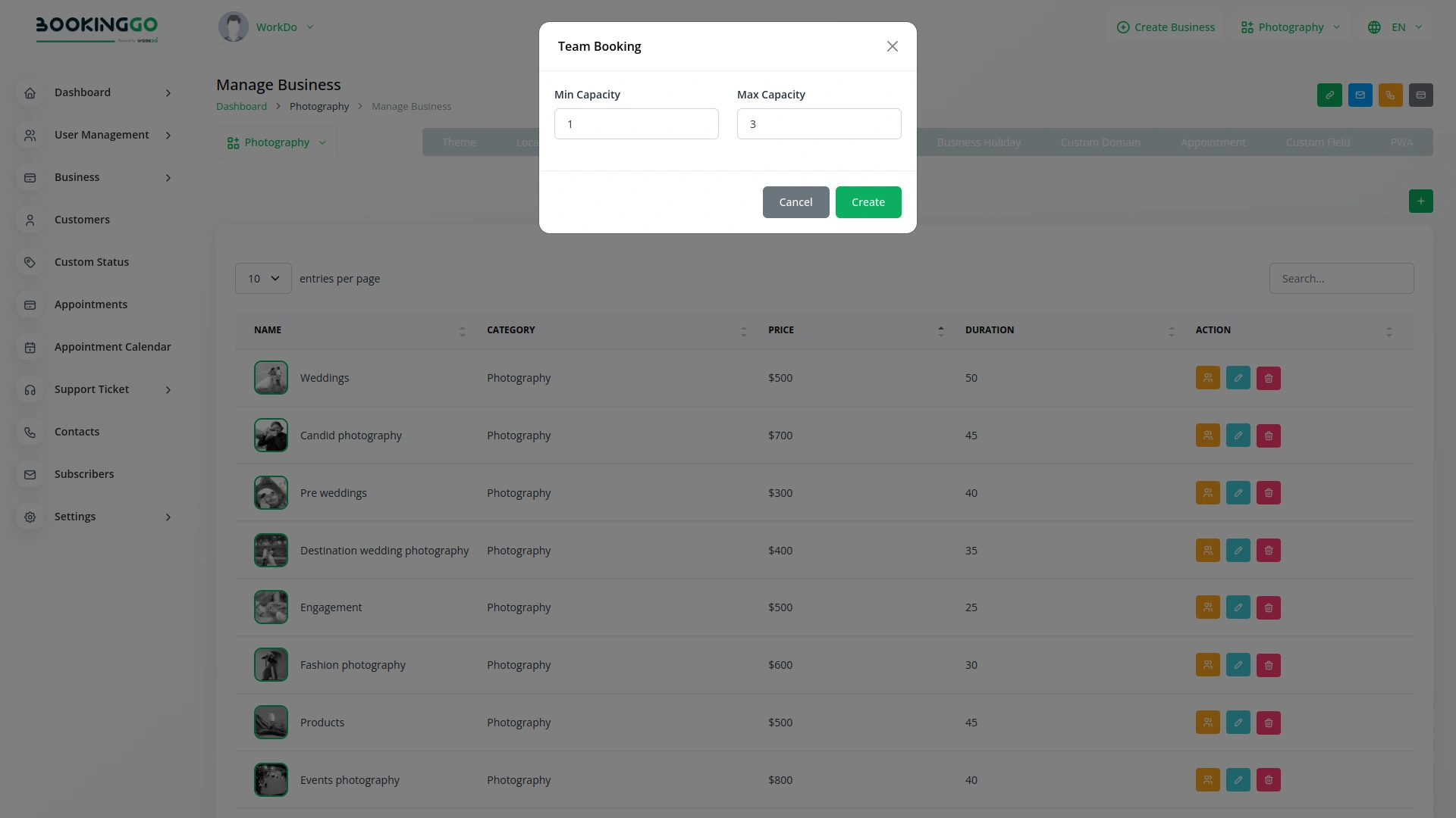 Team Booking – BookingGo SaaS Add-On