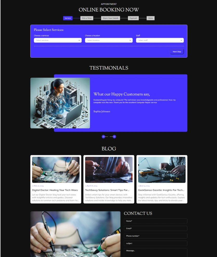 Technology Repair – BookingGo SaaS Add-On