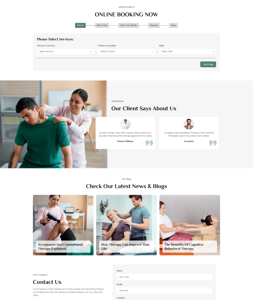 Therapy Service – BookingGo SaaS Add-On