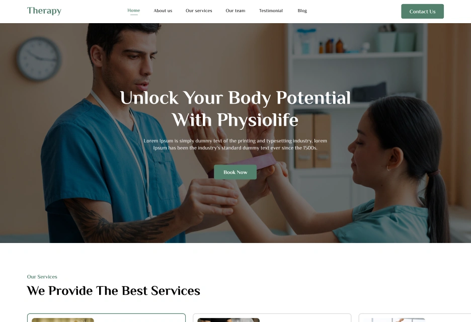 Therapy Service – BookingGo SaaS Add-On