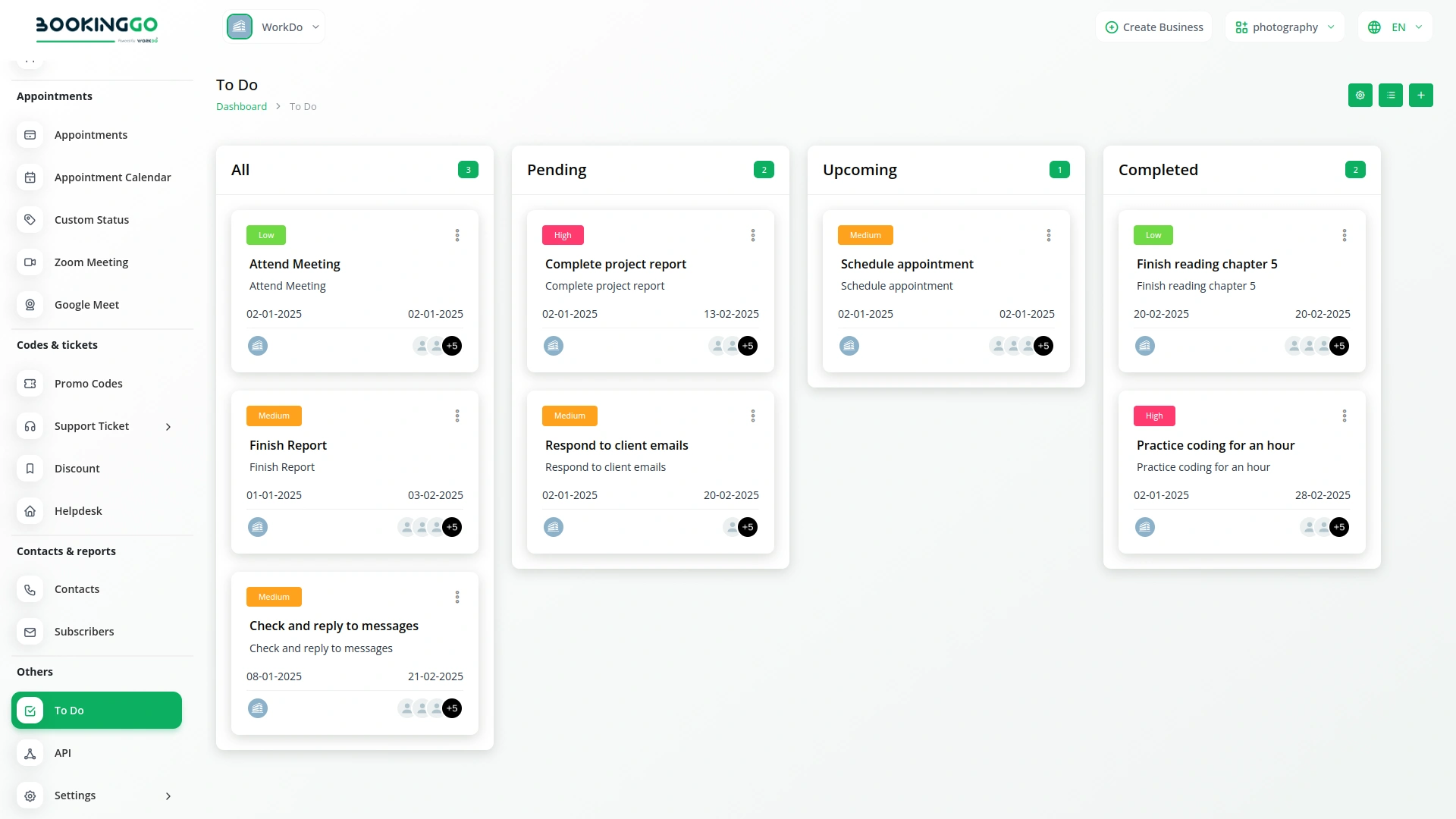 ToDo – BookingGo SaaS Add-On