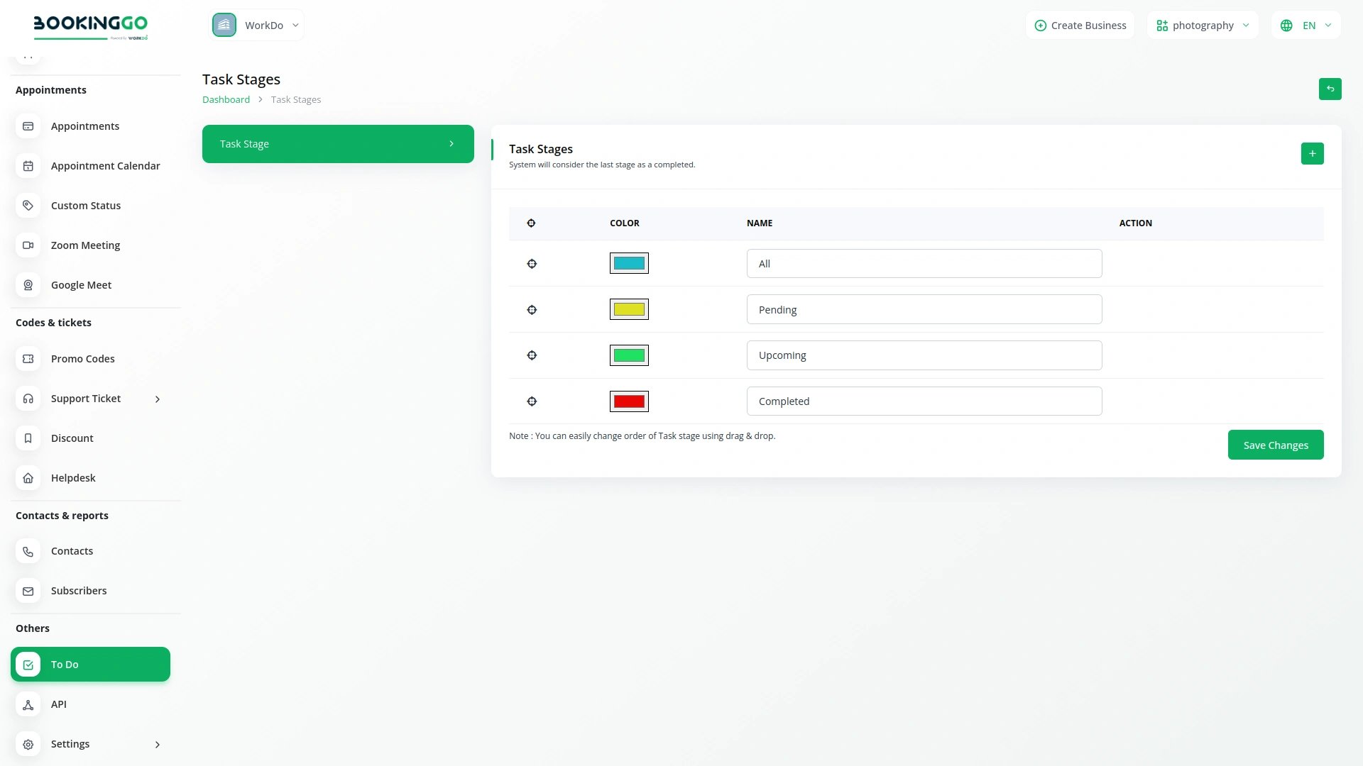ToDo – BookingGo SaaS Add-On