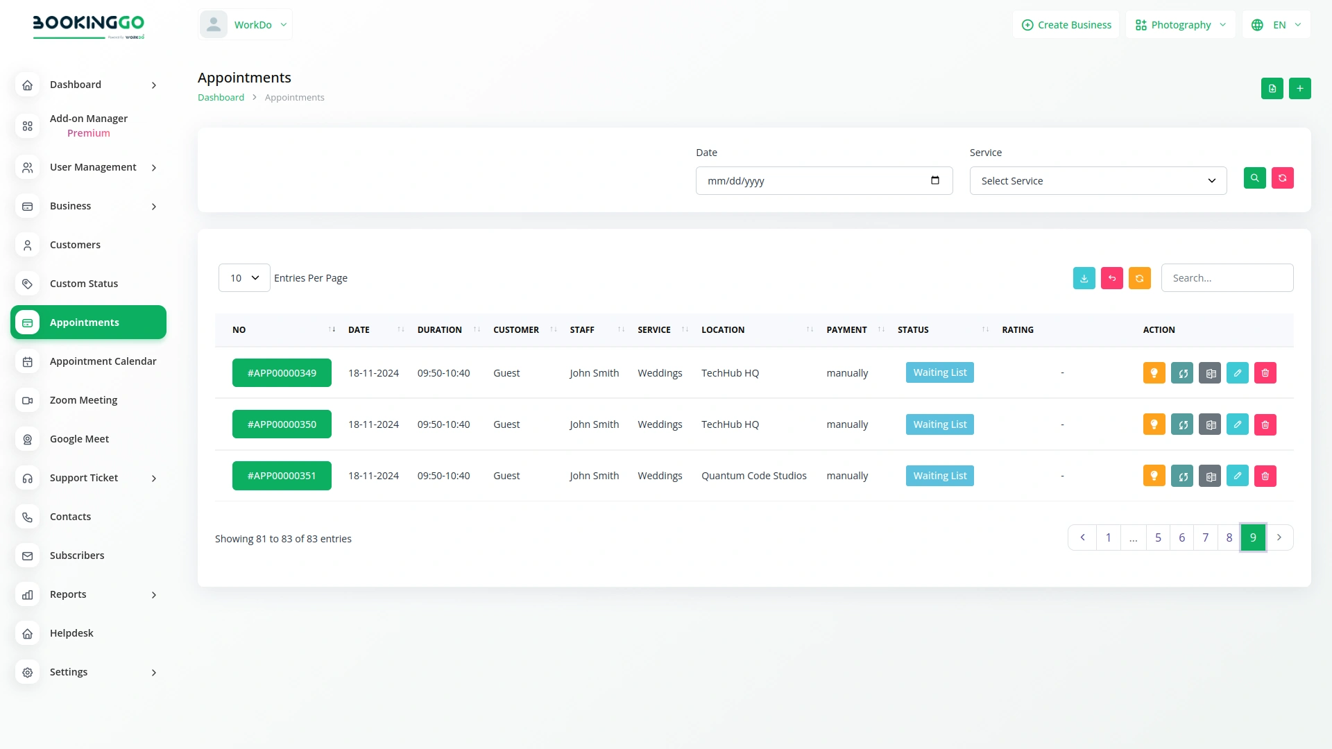 Waiting List – BookingGo SaaS Add-On