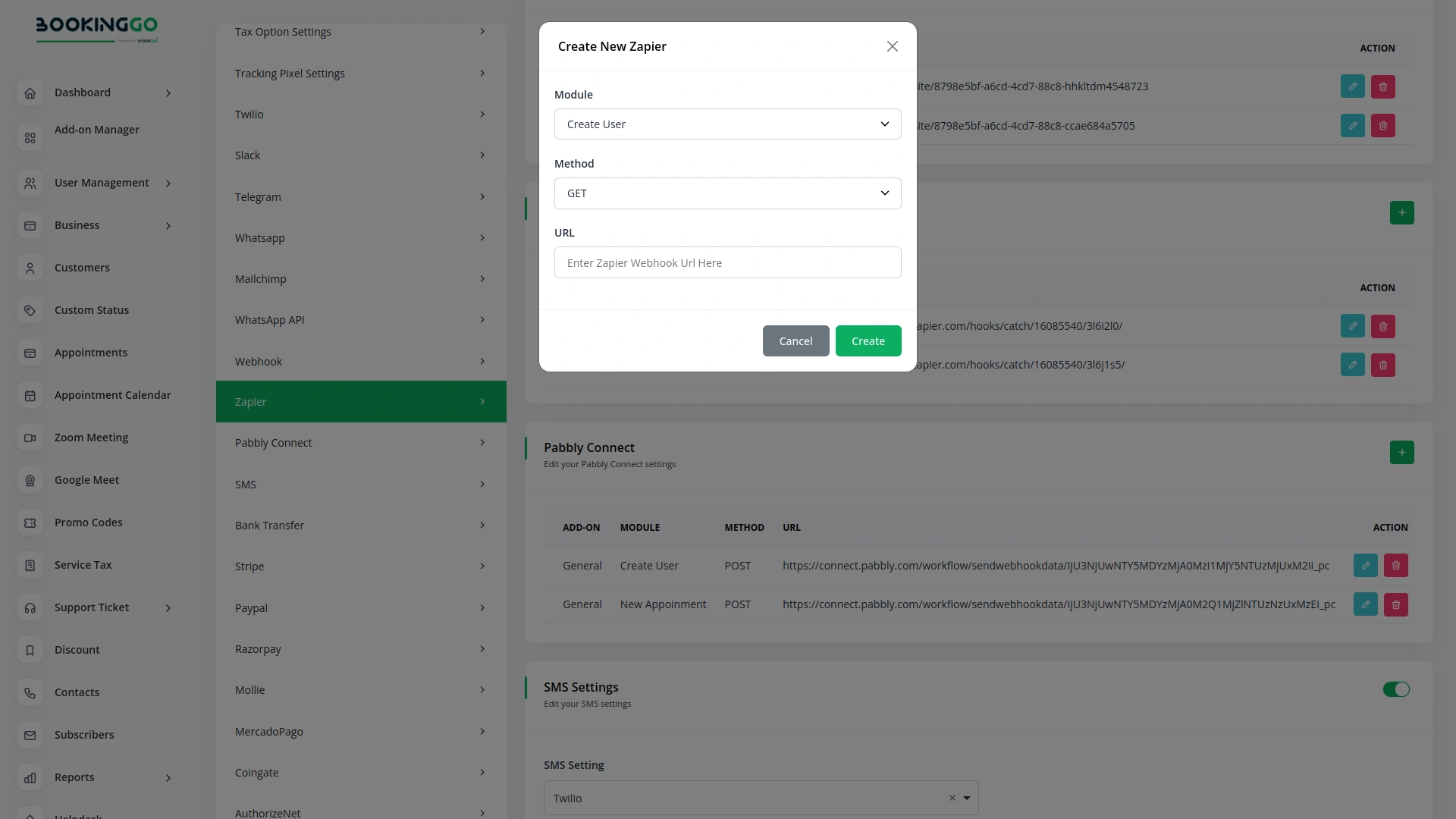 Zapier – BookingGo SaaS Add-On