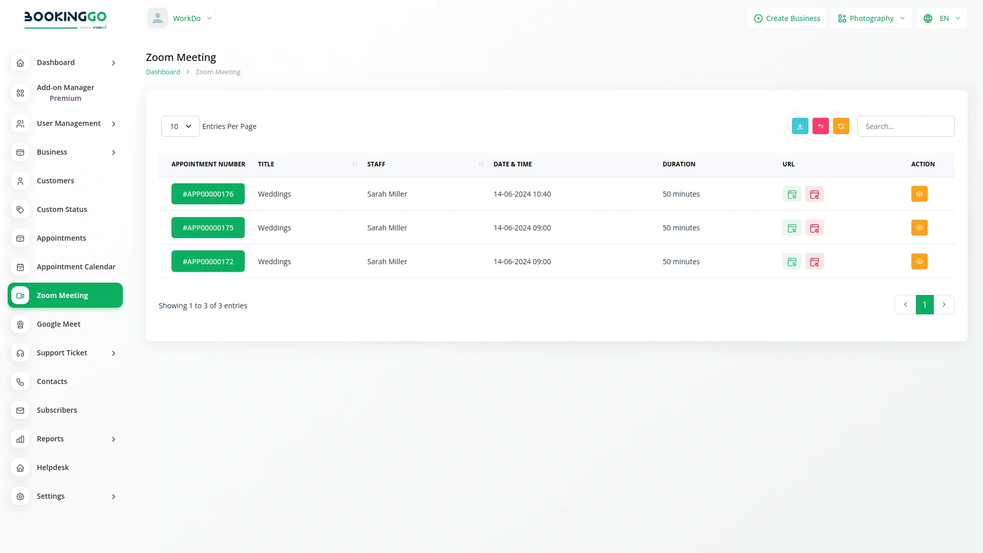 Zoom Meeting – BookingGo SaaS Add-On