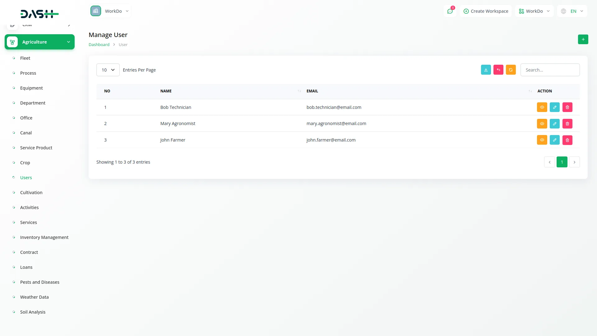 Agriculture Management