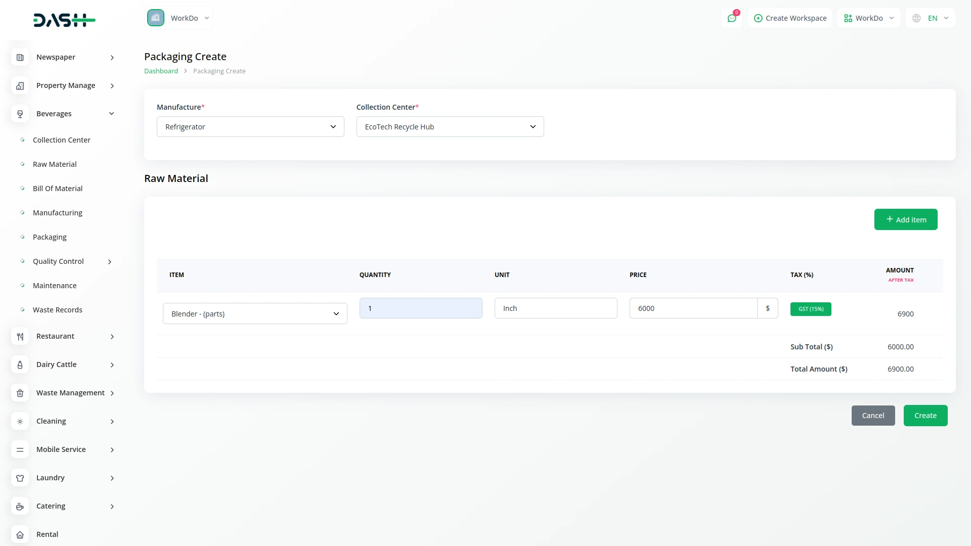 Beverages Production System