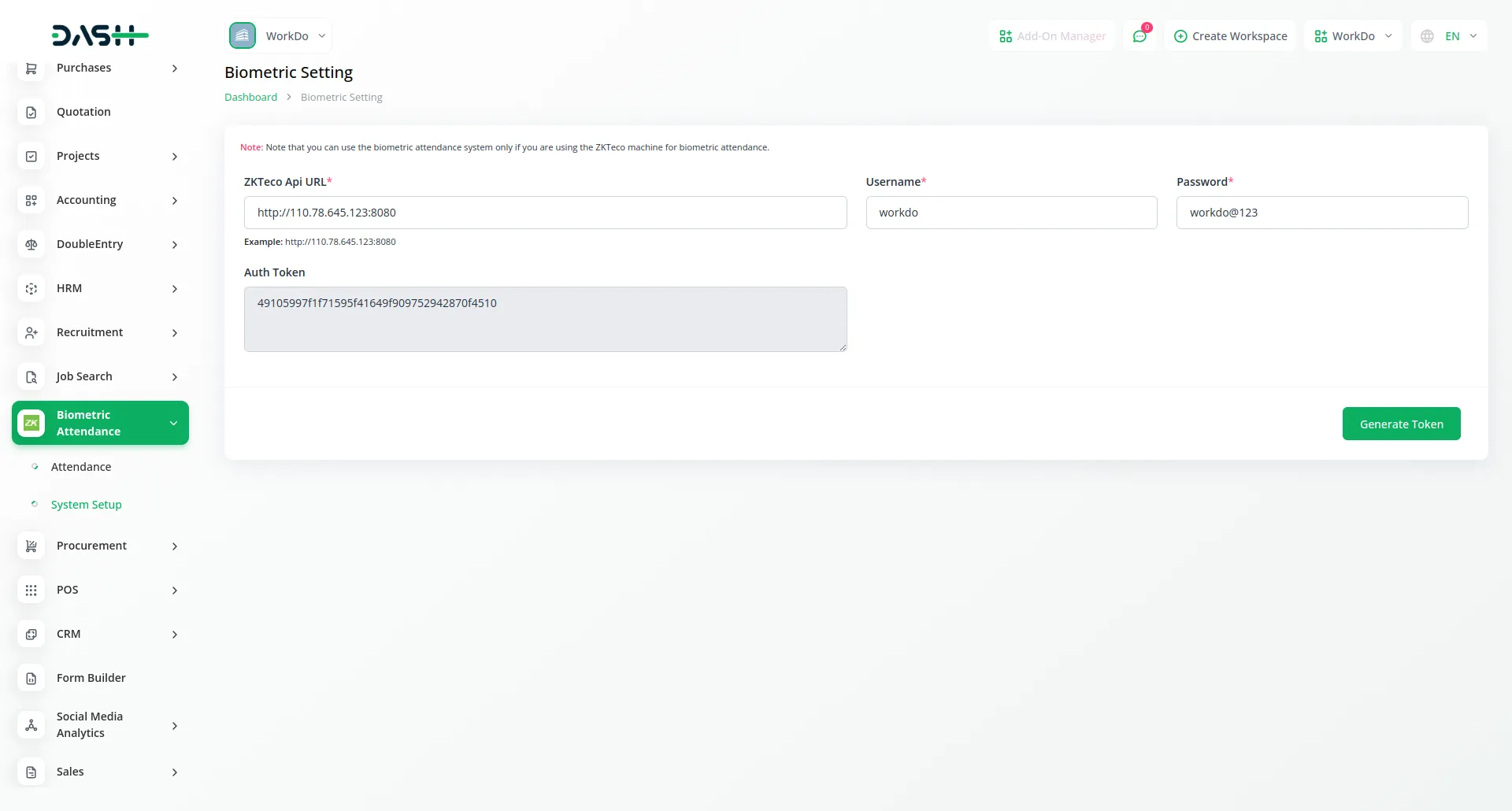 Biometric Attendance