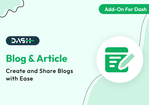 Blog & Article – Dash SaaS Add-On